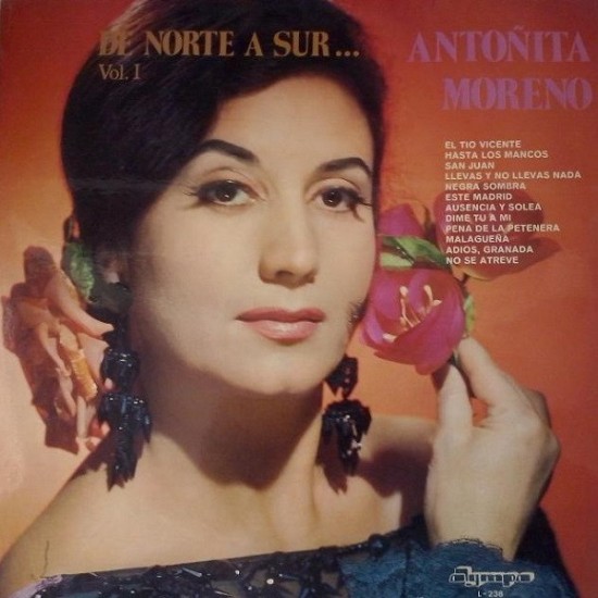 Antoñita Moreno ‎"De Norte A Sur Vol. I" (LP) 