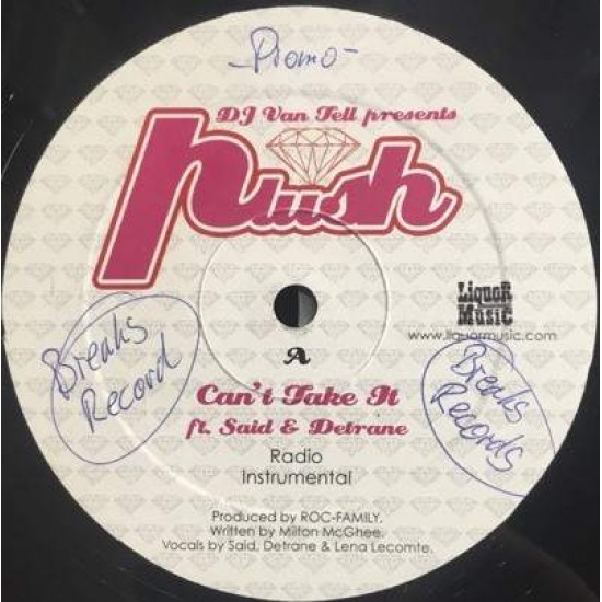 DJ Van Tell Presents Plush "Can't Take It Say, Say, Say" (12")