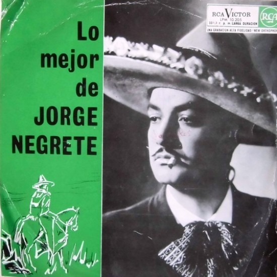 Jorge Negrete ‎"Lo Mejor De Jorge Negrete" (LP) 