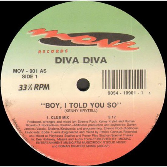 Diva Diva ‎"Boy, I Told You So" (12")