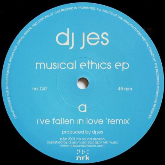 DJ Jes "Musical Ethics EP" (12")