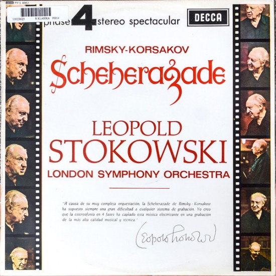 Rimsky-Korsakov, Leopold Stokowski, Orquesta Sinfonica de Londres ‎"Scheherazade" (LP) 