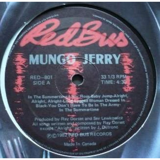 Mungo Jerry ‎"Mungo Jerry" (12")