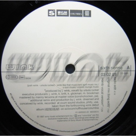 Wink "Sixth Sense" (12")