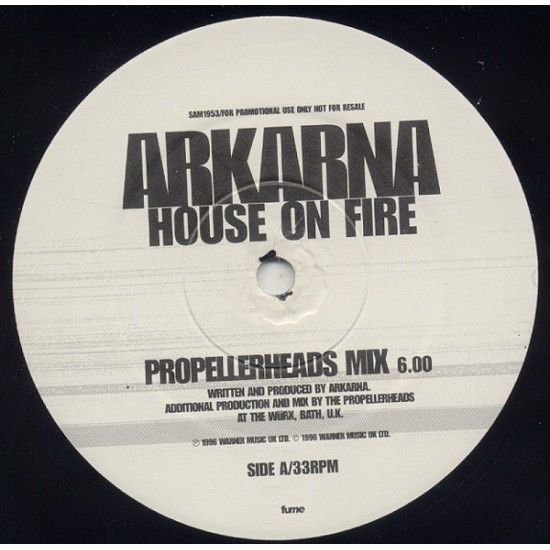 Arkarna ‎"House On Fire" (12") 