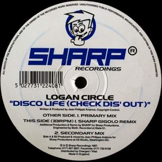 Jean-Phillippe Aviance  Presents Logan Circle "Disco Life Check Dis' Out" (12")