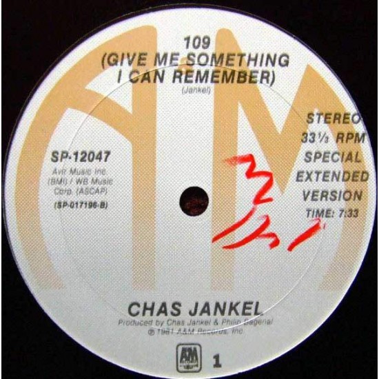Chas Jankel "109 Give Me Something I Can Remember" (12")
