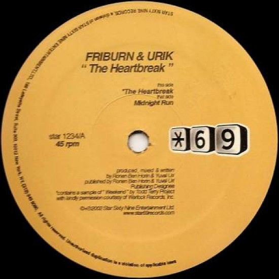 Friburn & Urik ‎"The Heartbreak" (12")