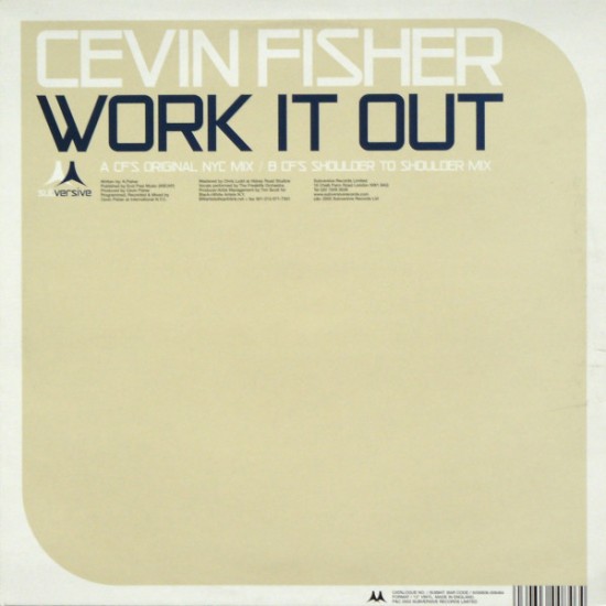 Cevin Fisher ‎"Work It Out" (12") 