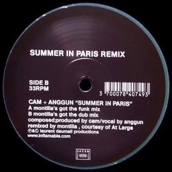 DJ Cam + Anggun "Summer In Paris Remix" (12")