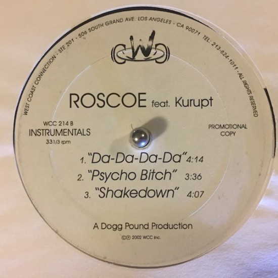 Roscoe Feat. Kurupt ‎"Da-Da-Da-Da" (12") 