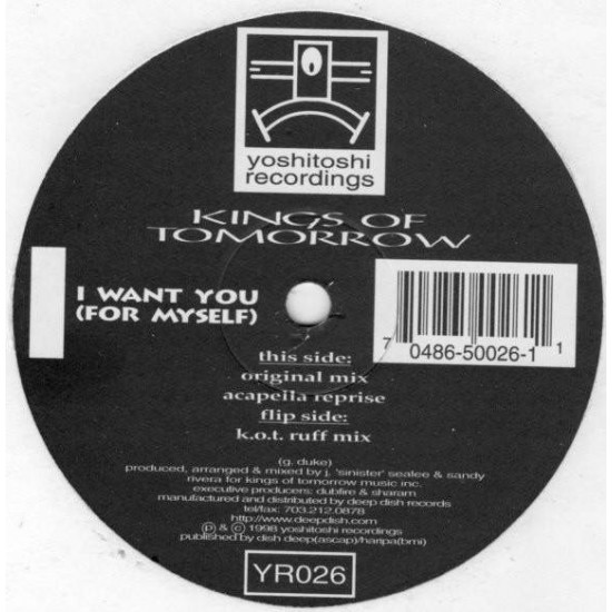 Kings Of Tomorrow "I Want You For Myself" (12")