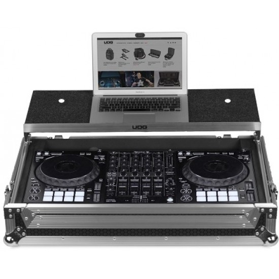 UDG Ultimate Flight Case Pioneer DDJ-1000 Silver Plus (Bandeja para Portátil y Ruedas)