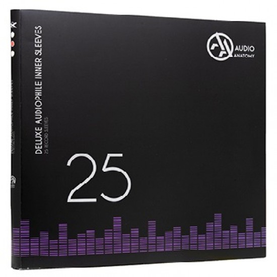 Audio Anatomy - Funda Interior Para Vinilo 12" Premium (x25) - Color Rojo