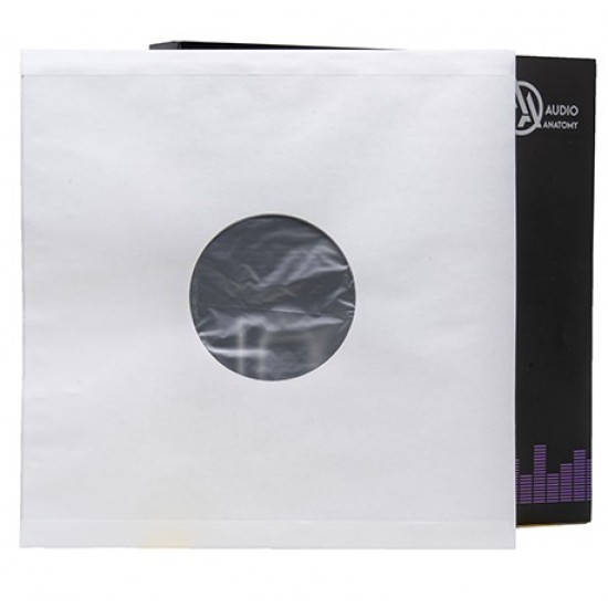 Audio Anatomy - Funda Interior Para Vinilo 12" Premium (x100) - color Blanco 