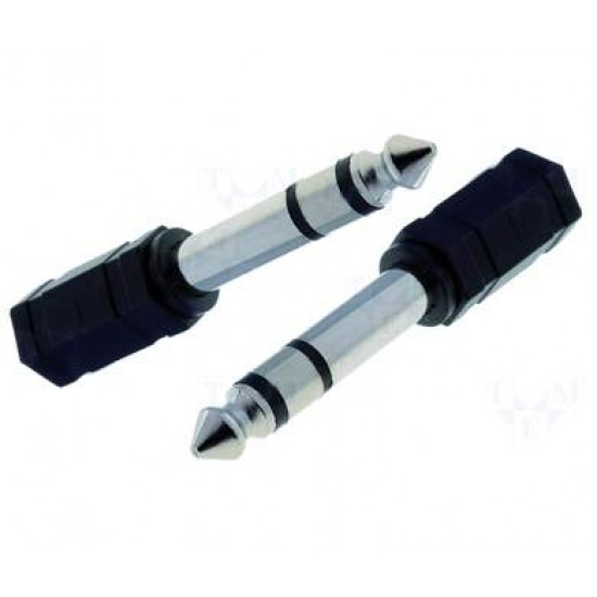 Conector Jack (1/8 Hembra - 1/4 Macho Estéreo) (2 unidades)