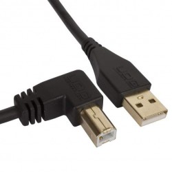UDG Cable USB 2.0 AB Acodado (Negro - 3m)