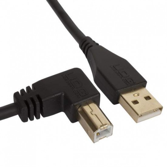 UDG Cable USB 2.0 AB Acodado (Negro - 1m)