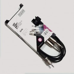 Cable Oqan - JACK 3.5 (Minijack) a 2 JACK 6.3 (3 metros) Cable Oqan - JACK 3.5 (Minijack) a 2 JACK 6.3 (3 metros)