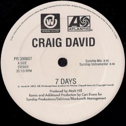 Craig David - 7 Days (12" - Promo) Craig David - 7 Days (12" - Promo)