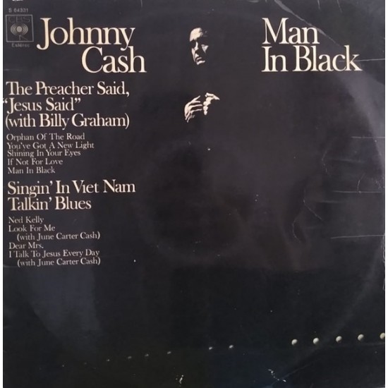 Johnny Cash ‎- Man In Black (LP)