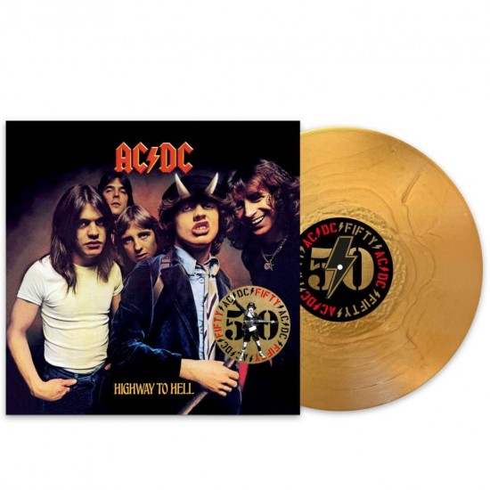 AC/DC ‎"Highway To Hell" (LP - 180g - 50th Anniversary Limited Edition - Gold Nugget + Artwork Print)