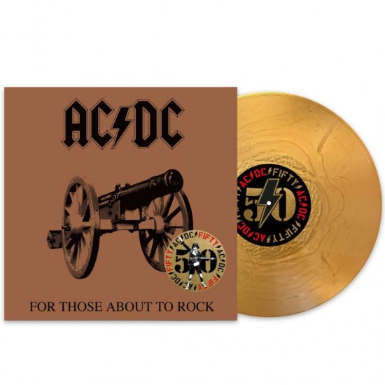 AC/DC ‎"For Those About To Rock We Salute You" (LP - 180g - 50th Anniversary Limited Edition - Gold Nugget + Artwork Print)