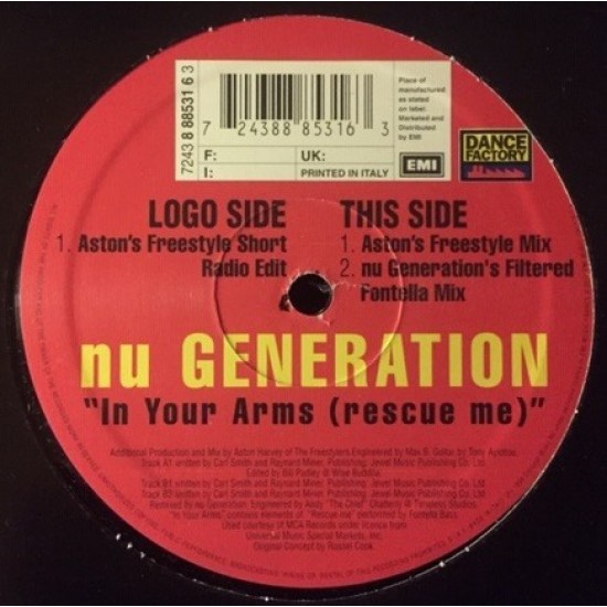 Nu Generation - In Your Arms (Rescue Me) (12") Nu Generation - In Your Arms (Rescue Me) (12")