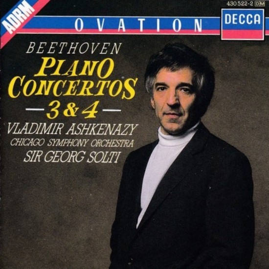 Beethoven, Ashkenazy / Solti, Chicago Symphony Orchestra "Piano Concertos 3 & 4" (CD)