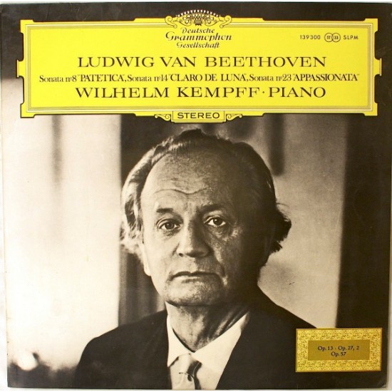 Ludwig van Beethoven - Wilhelm Kempff - Sonata Nº 8 "Patética" / Sonata Nº 14 "Claro De Luna" / Sonata Nº 23 "Apassionata" (LP) Ludwig van Beethoven - Wilhelm Kempff - Sonata Nº 8 "Patética" / Sonata Nº 14 "Claro De Luna" / Sonata Nº 23 "Apassionata" (LP)