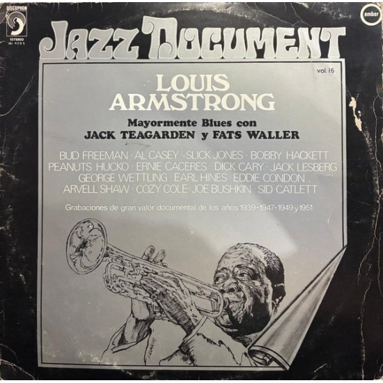 Louis Armstrong With Jack Teagarden And Fats Waller ‎- Mostly Blues = Mayormente Blues (LP)