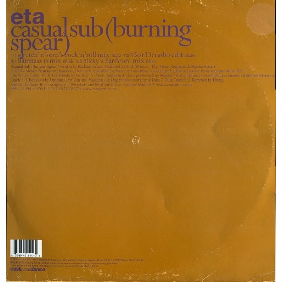 ETA - Casual Sub (Burning Spear) (12") ETA - Casual Sub (Burning Spear) (12")