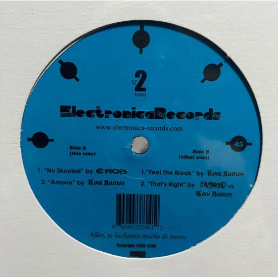 Eros, Toni Ramos, EvilSound - ELE002 (12") 