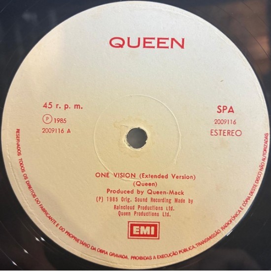 Queen - One Vision (12") Queen - One Vision (12")
