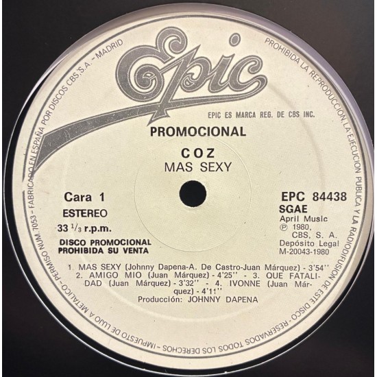 Coz - Mas Sexy (LP - Promo) Coz - Mas Sexy (LP - Promo)