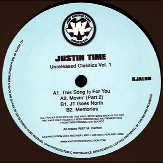 Justin Time ‎"Unreleased Classics Vol1" (12")