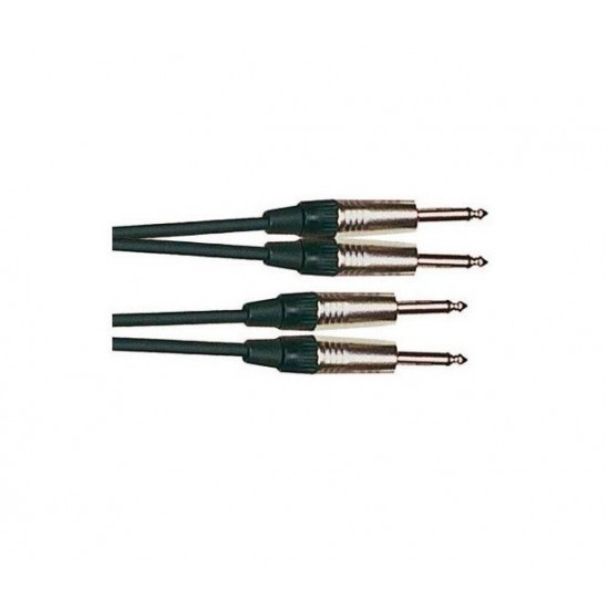 Cable Oqan 2x Jack 6.3 mono - 2x Jack 6.3 mono (3 metros)