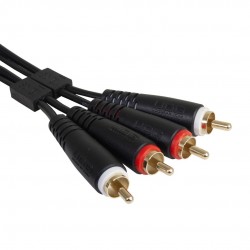 Cable UDG Ultimate (2xRCA - 2xRCA) Negro 3m  Cable UDG Ultimate (2xRCA - 2xRCA) Negro 3m