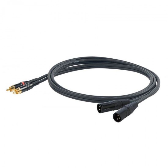 Cable Proel 2xXLR M - 2xRCA (3 metros)