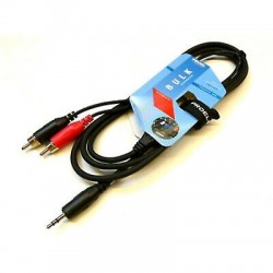 Cable Proel JACK 3.5 (minijack) - 2xRCA Male (1.8 metros) Cable Proel JACK 3.5 (minijack) - 2xRCA Male (1.8 metros)