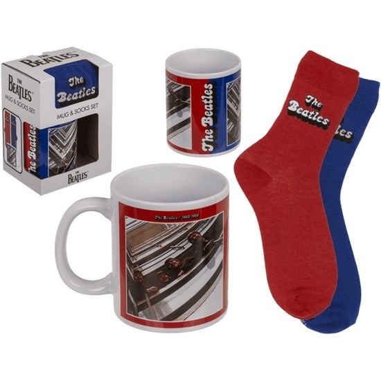 The Beatles - Red and Blue Gift Set (Taza + Calcetines)