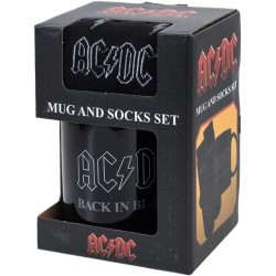 AC/DC - Back In Black Gift Set (Taza + Calcetines)