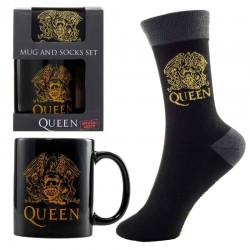 Queen - Logo Gift Set (Taza + Calcetines)
