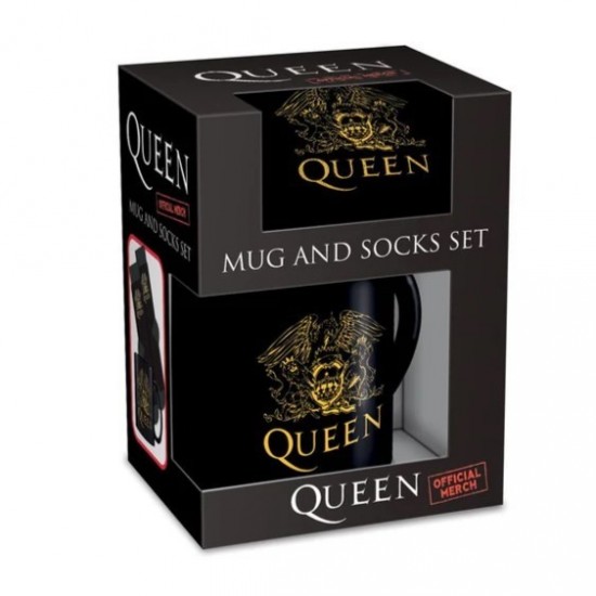 Queen - Logo Gift Set (Taza + Calcetines)