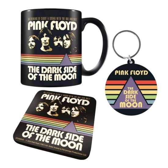 Pink Floyd - Vintage Dark Side Gift Set (Taza + Posavasos + Llavero)