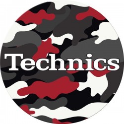 Slipmat - Technics Army Black-Red (pareja)