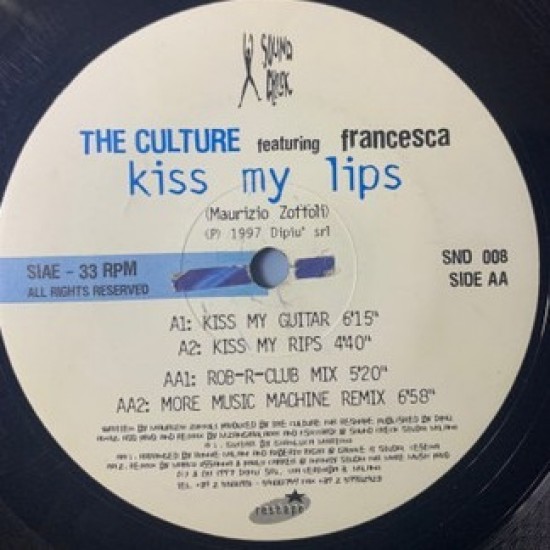 The Culture Feat. Francesca - Kiss My Lips (12") 