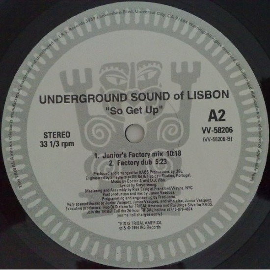 Underground Sound Of Lisbon - So Get Up (12")* Underground Sound Of Lisbon - So Get Up (12")*
