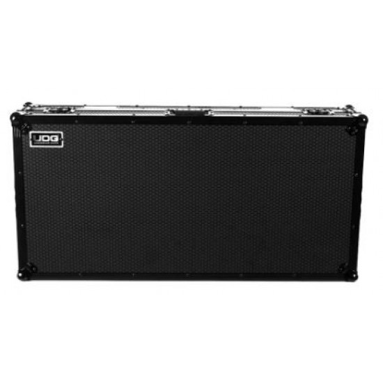UDG Ultimate Flight Case Set Pioneer DJ PLX-CRSS12 & 10"/12" Mixer Black Plus (Laptop Shelf + Wheels)