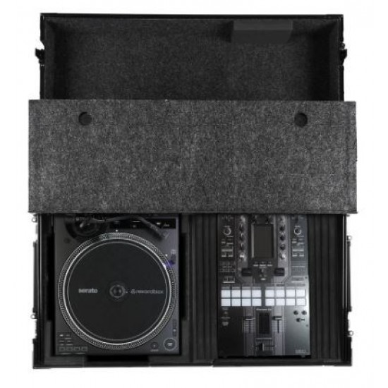 UDG Ultimate Flight Case Single Turntable Battle/ PLX-CRSS12 & 10"/12" Mixer Black Plus (Laptop Shelf, Trolley & Wheels) UDG Ultimate Flight Case Single Turntable Battle/ PLX-CRSS12 & 10"/12" Mixer Black Plus (Laptop Shelf, Trolley & Wheels)
